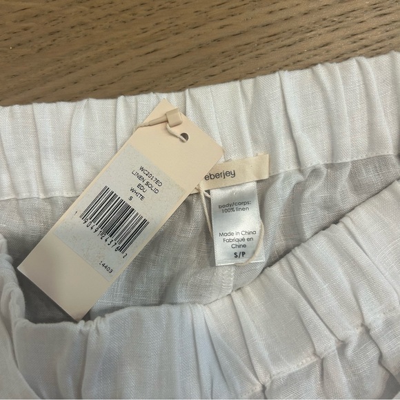 Eberjey White Linen Front Tie Edu Shorts - Picture 6 of 10